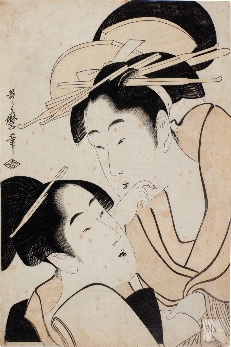 Kitagawa Utamaro (1754-1806) | The Habit of Criticizing Others (Ta o soshiru kuse) | Edo period, late 18th century